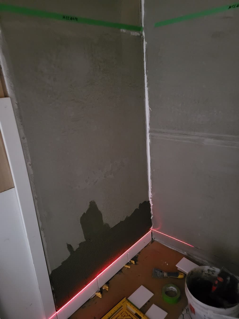 Shower Tiling Project - Before